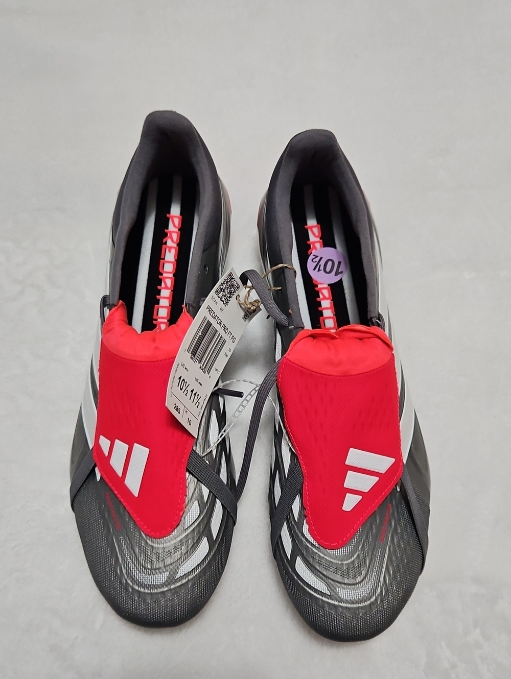 Adidas PREDATOR PRO FG CLOUD Red and Black Men’s Athletic Soccer Cleets Shoes